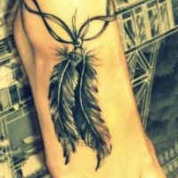 Stylish Feather Tattoo
