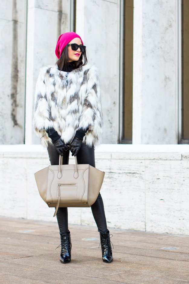 Stylish Way to Wear a Fur Coat