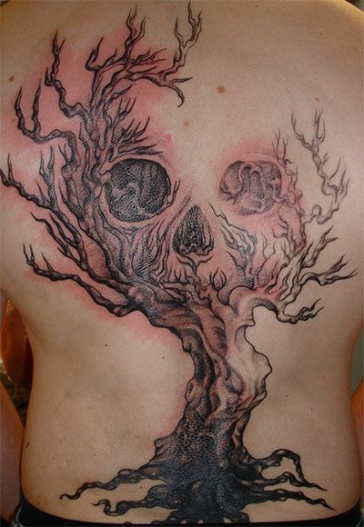 Tree and Skull Tattoo