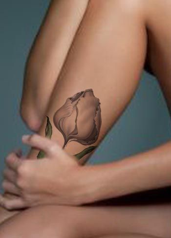 Tulip Leg Tattoo