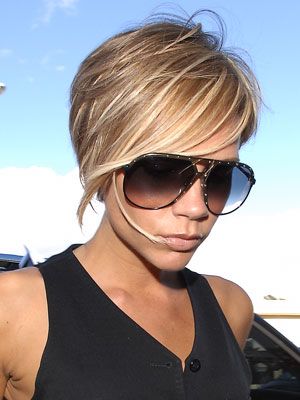 Victoria Beckham Short Hairstyle With Bangs