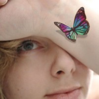 Wrist Butterfly Tattoo
