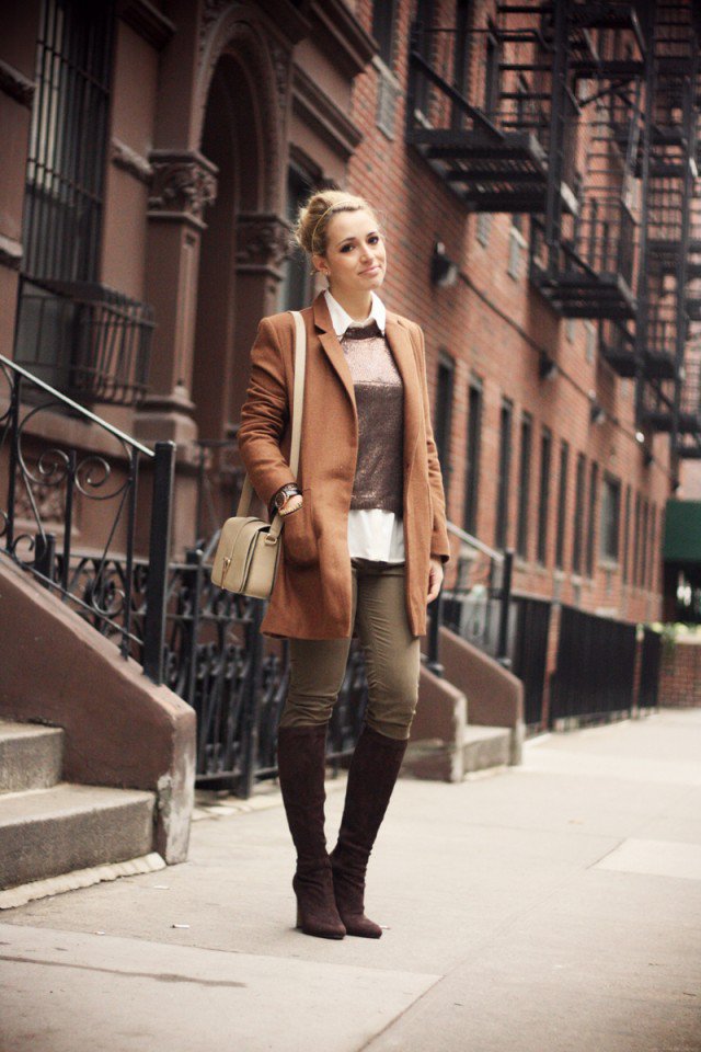 2015 Brown Outfit Idea for Winter
