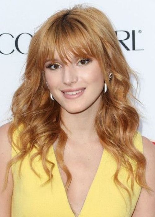 Apricot Red Loose Curly Hairstyle