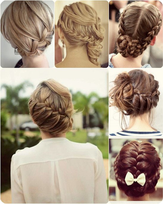 Beautiful Braided Updo Hairstyle for Christmas