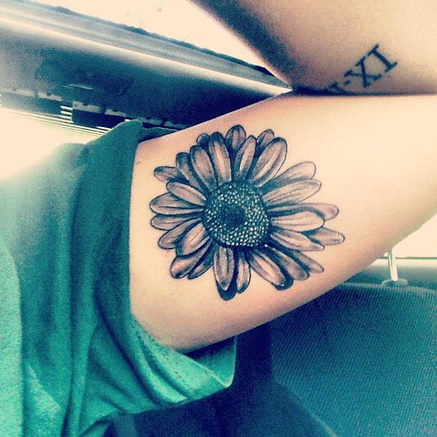 Black Daisy Tattoo