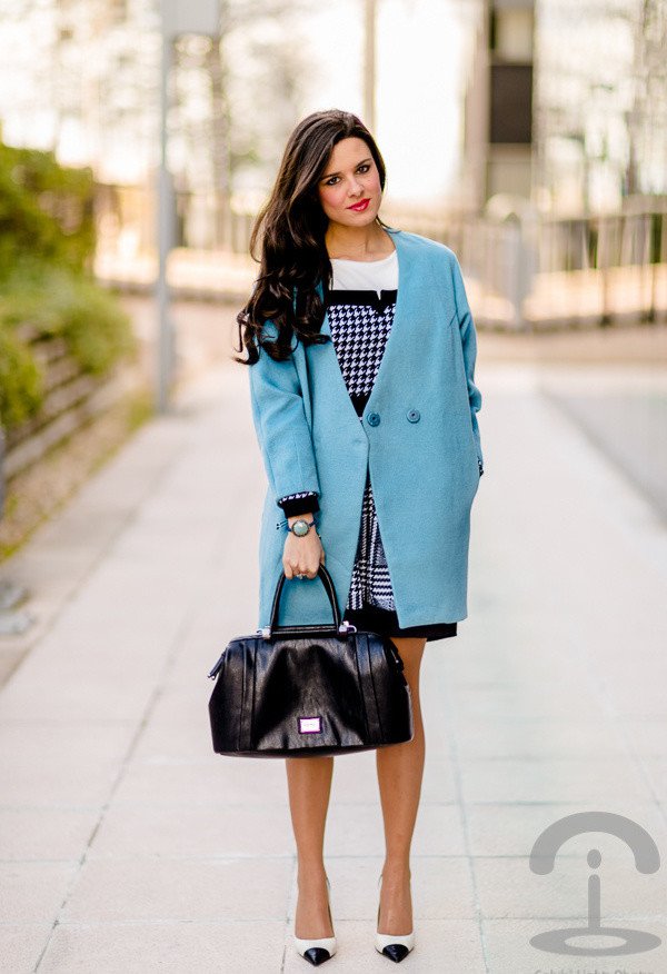 Blue Coat Outfit for Winter
