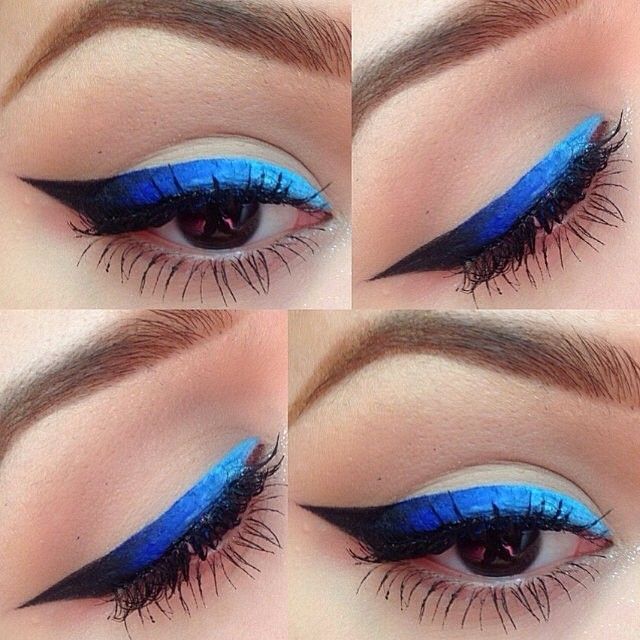 Blue and Black Ombre Eyeliner