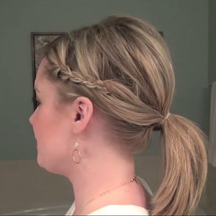Braided Ponytail Hairstyle with Bobby Pins
