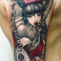 Cherry Blossom and A Girl Tattoo