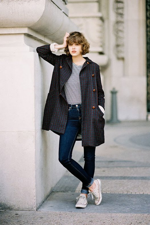 Chic Plaid Winter Coat Outfit for 2015