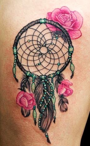 Colorful Dreamcatcher Tattoo