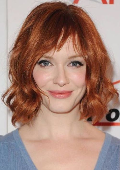 Copper Red Short Wavy Haircut