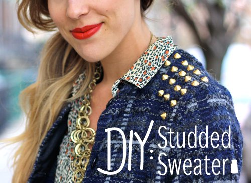 DIY Studded Sweater