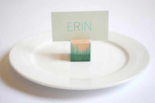 Dip-dyed Place Card Holder