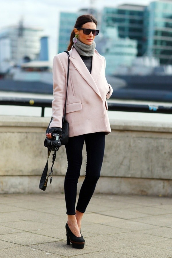 Formal Outfit Idea with A Pastel Coat