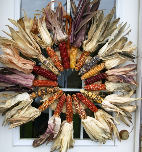 Glued Corn Wreath
