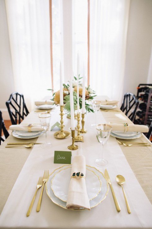 Gold Thanksgiving Table Design