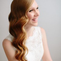 Gorgeous Long Wavy Wedding Hairstyle