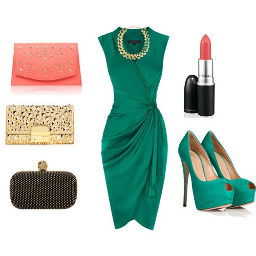 Green Polyvore Outfit for Holiday