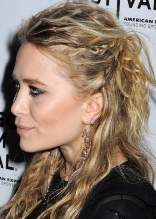 Mary-Kate Olsen Half Up Half Down Hairstyle
