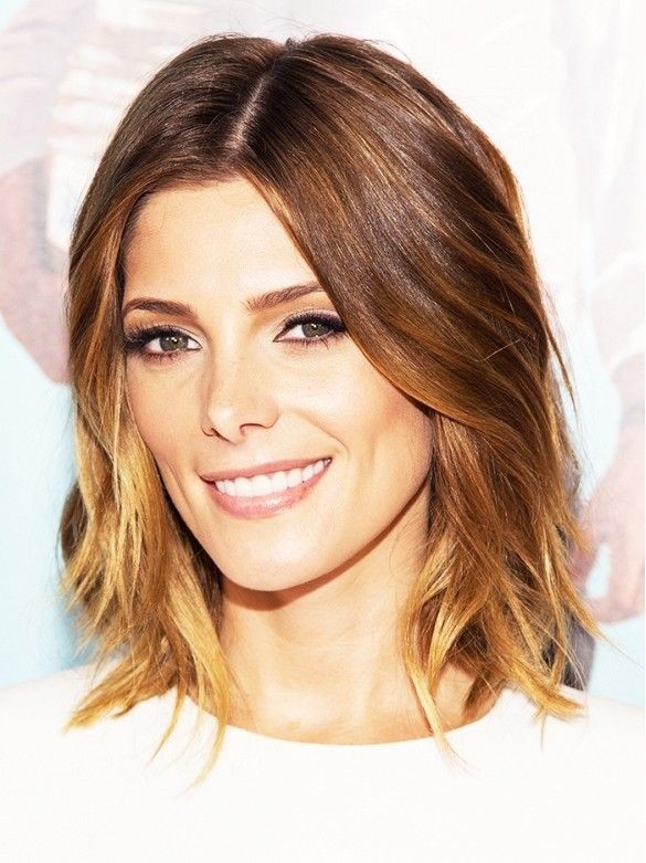 Medium Length Haircut with Subtle Waves at Ends