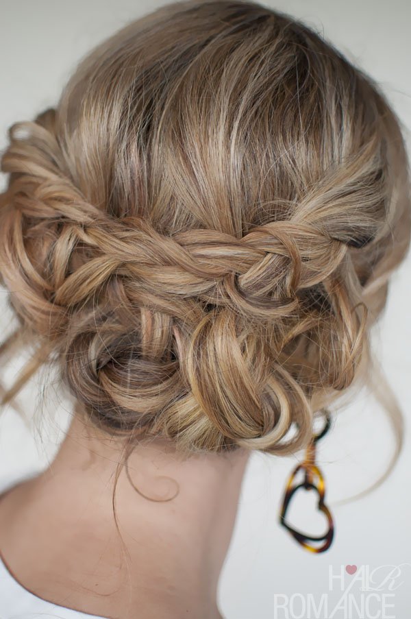 Messy Braided Updo Hairstyle