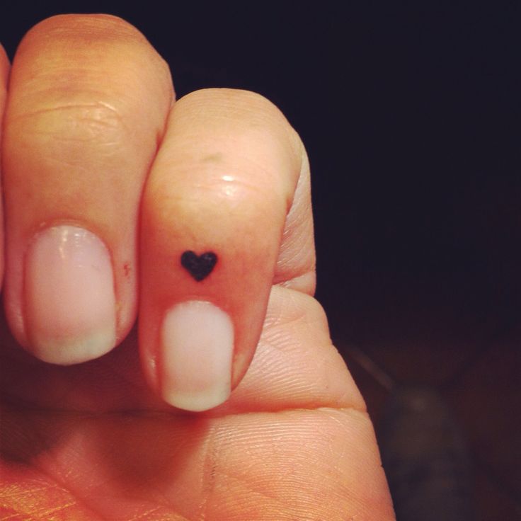 Micro Heart Tattoo