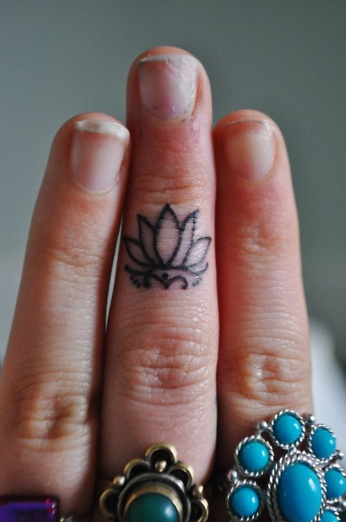 Mini Lotus on Finger