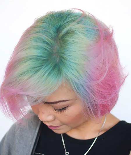 Mixed Pink and Blue Hair