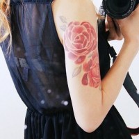 Pretty Flower Tattoo with No Line