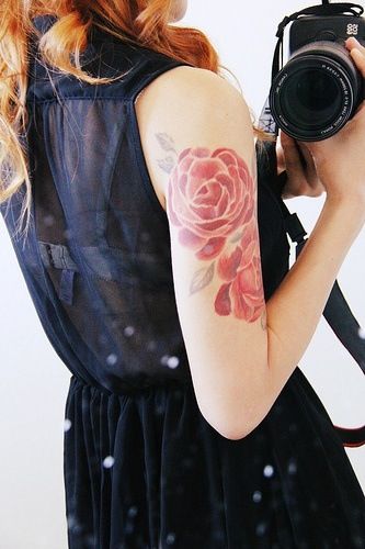 Pretty Flower Tattoo with No Line