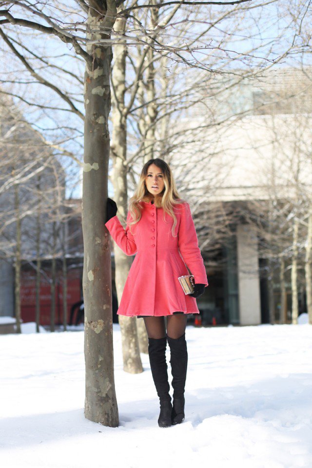 Pretty Pink Outfit for Winter