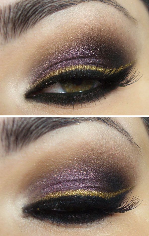 Purple and Gold Eyeshadow