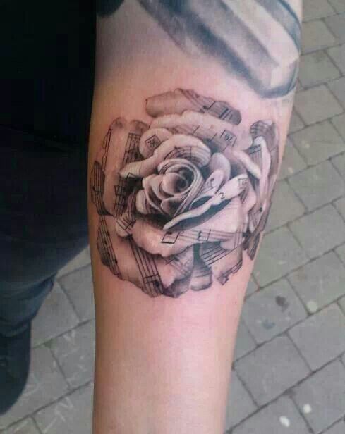 Rose and Music Notes