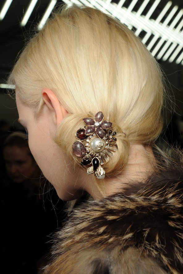 Side Bun with A Embellishment