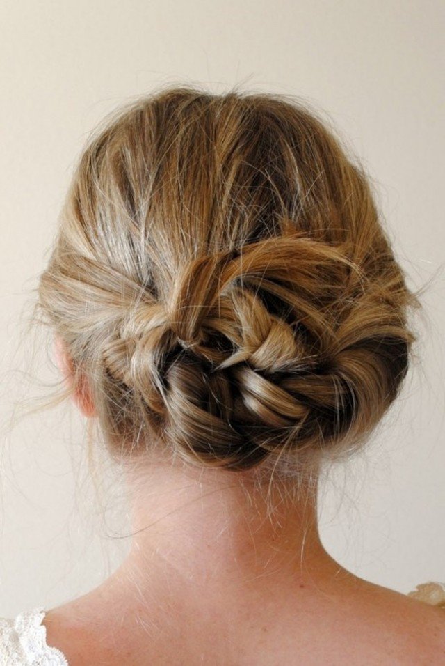 Simple Braided Updo Hairstyle