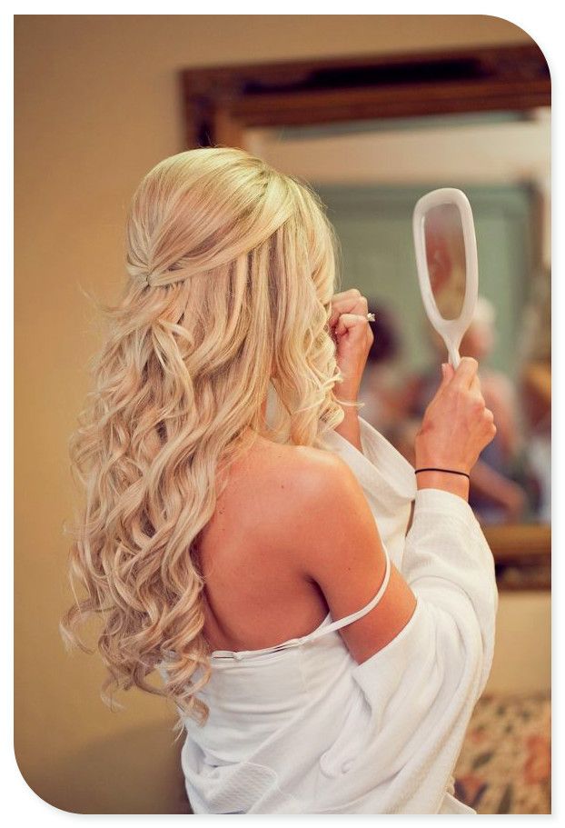 Simple Pinned Up Wedding Hairstyle