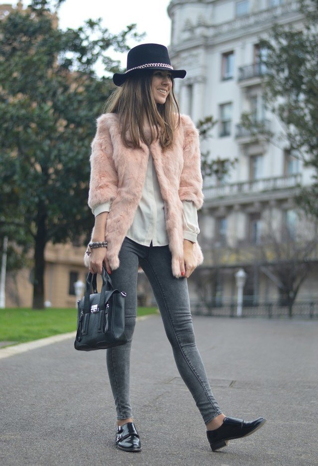Stylish Winter Outfit with Fur Coat