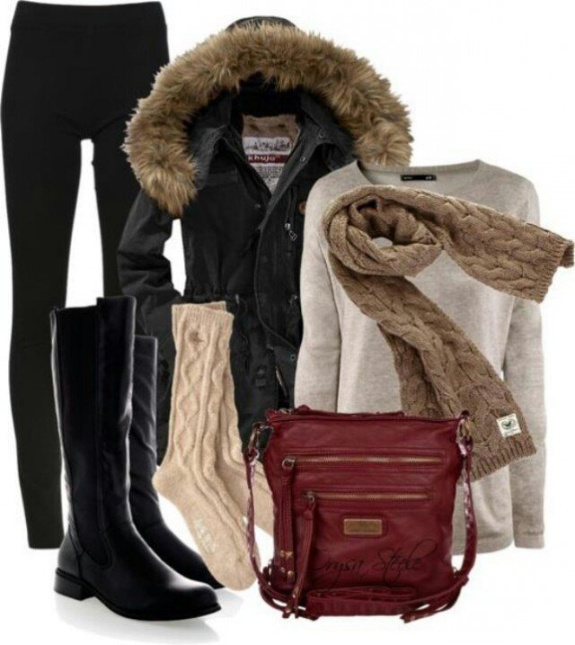 Warm Outfit Idea for Winter 