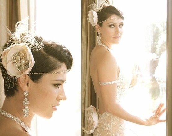 Wedding Short Hairstyle with Accessory
