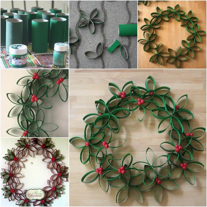 Wreath with Paper Rolls