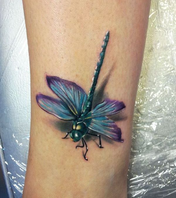 3D Dragonfly Tattoo