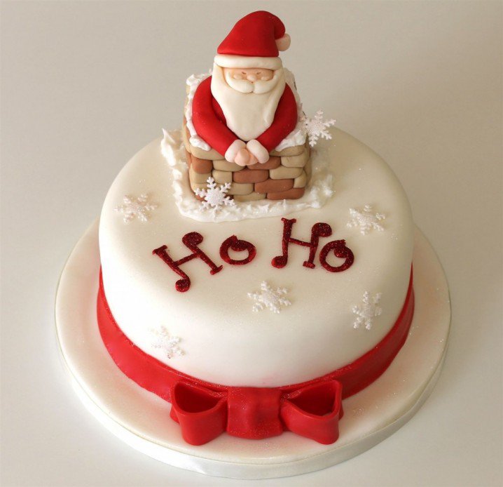 Christmas Cake Idea-Cute Santa Claus