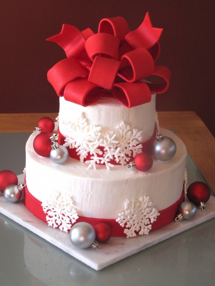 Christmas Cake Idea-Snow