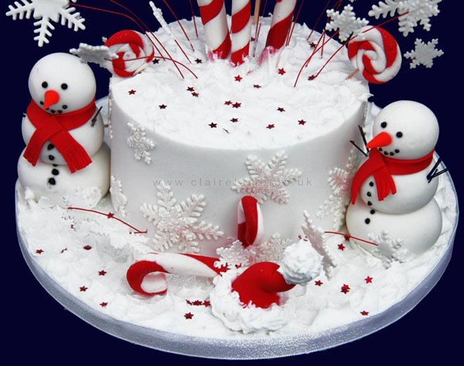 Christmas Cake Idea-Snowman