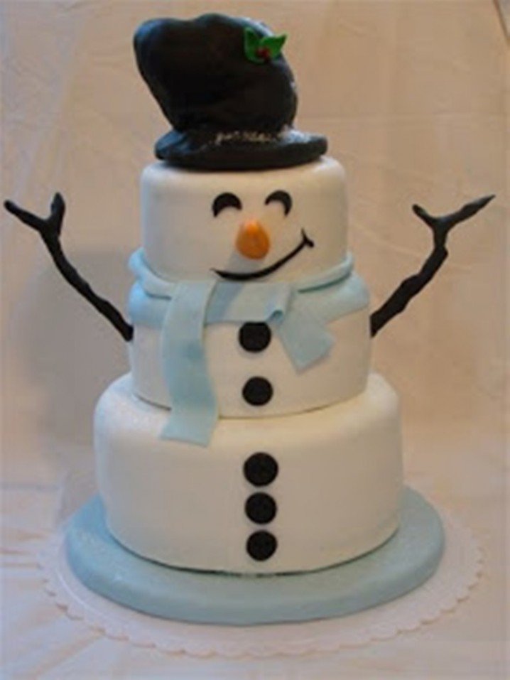 Pretty Snowman Cake Ideas for Christmas - Pretty Designs