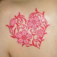 Floral Heart Tattoo