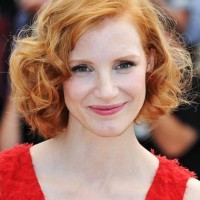 Jessica Chastain Curly Bob