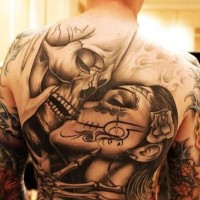 Kiss Back Tattoo